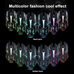 Chasing Leopard V17 USB 2400DPI Four-speed Adjustable Line Pattern Wired Optical Gaming Mouse with LED Breathing Light, Length: 1.45m - Image 4