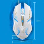 Chasing Leopard V17 USB 2400DPI Four-speed Adjustable Line Pattern Wired Optical Gaming Mouse with LED Breathing Light, Length: 1.45m - Image 6
