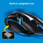 Chasing Leopard V17 USB 2400DPI Four-speed Adjustable Line Pattern Wired Optical Gaming Mouse with LED Breathing Light, Length: 1.45m - Image 8