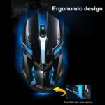 Chasing Leopard V17 USB 2400DPI Four-speed Adjustable Line Pattern Wired Optical Gaming Mouse with LED Breathing Light, Length: 1.45m - Image 9