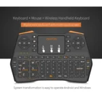 VIBOTON i8 Plus Updated 2.4GHz QWERT Mini Wireless Keyboard with Touchpad for TV Box, Mi Box, Computer, Tablet, Laptop and Projector(Black) - Image 2