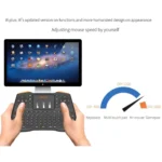 VIBOTON i8 Plus Updated 2.4GHz QWERT Mini Wireless Keyboard with Touchpad for TV Box, Mi Box, Computer, Tablet, Laptop and Projector(Black) - Image 4