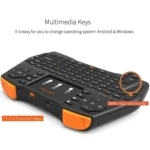 VIBOTON i8 Plus Updated 2.4GHz QWERT Mini Wireless Keyboard with Touchpad for TV Box, Mi Box, Computer, Tablet, Laptop and Projector(Black) - Image 5