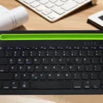 B908 Ultra-slim 78 Keys Bluetooth Wireless Keyboard with Concave Mobile Phone Holder - Image 4