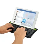 B908 Ultra-slim 78 Keys Bluetooth Wireless Keyboard with Concave Mobile Phone Holder - Image 5