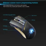 Apedra iMICE A5 High Precision Gaming Mouse LED four color controlled breathing light USB 7 Buttons 3200 DPI Wired Optical Gaming Mouse for Computer PC Laptop - Image 12