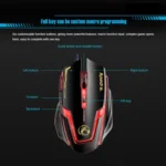 Apedra iMICE A9 High Precision Gaming Mouse LED four color controlled breathing light USB 6 Buttons 3200 DPI Wired Optical Gaming Mouse for Computer PC Laptop - Image 11