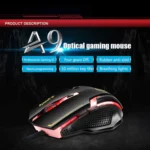 Apedra iMICE A9 High Precision Gaming Mouse LED four color controlled breathing light USB 6 Buttons 3200 DPI Wired Optical Gaming Mouse for Computer PC Laptop - Image 7
