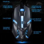 ZGB G20 1600 DPI Professional Wired Glowing Mechanical Feel Suspension Keyboard + Optical Mouse Kit for Laptop, PC - Image 12