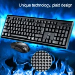 Chasing Leopard Q9 1600 DPI Professional Wired Grid Texture Gaming Office Keyboard + Optical Mouse Kit - Image 4