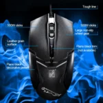Chasing Leopard Q9 1600 DPI Professional Wired Grid Texture Gaming Office Keyboard + Optical Mouse Kit - Image 9