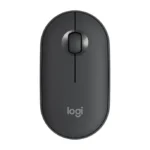 Logitech Pebble Cobblestone Shape Thin 3-keys 1000DPI Mute Wireless Bluetooth Optical Mouse, Wireless Range: 10m