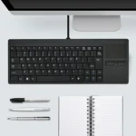 MC-818 82 Keys Touch-pad Ultra-thin Wired Computer Keyboard