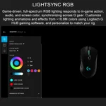 Logitech G703 LIGHTSPEED 16000 DPI 6 Programmable Buttons HERO 16K Sensor RGB Backlight Wireless Optical Gaming Mouse - Image 9