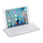 MC Saite 460BT 78 Keys Ultra-thin Mini Wireless Bluetooth Keyboard, Built-in Holder, Support Android / iOS / Windows System(Silver)