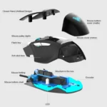 AULA Series SoulKiller II Colourful Light 7D Optical Competitive USB Wired Game Mouse, Maximum Resolution of 3500 DPI(Black) - Image 3