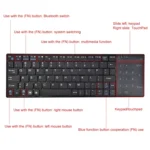 K-07 ABS Wireless Chargeable Bluetooth Touch Keyboard - Image 4