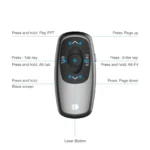 Doosl DSIT011 2.4GHz Mini Rechargeable PowerPoint Presentation Remote Control, Control Distance: 100m(Black) - Image 4