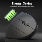 HXSJ T29 Bluetooth 3.0 Wireless Bluetooth 6-Keys 2400 DPI Adjustable Ergonomics Optical Vertical Mouse - Image 3