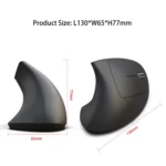 HXSJ T29 Bluetooth 3.0 Wireless Bluetooth 6-Keys 2400 DPI Adjustable Ergonomics Optical Vertical Mouse - Image 4