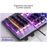 YINDIAO K002 USB Wired Mechanical Feel RGB Backlight Keyboard + Optical Mouse + Headset Set - Image 3