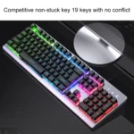 YINDIAO K002 USB Wired Mechanical Feel Sound Control RGB Backlight Keyboard + Optical Silent Mouse + Headset Set - Image 6