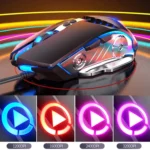 YINDIAO K002 USB Wired Mechanical Feel Sound Control RGB Backlight Keyboard + Optical Silent Mouse + Headset Set - Image 8