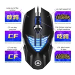 YINDIAO G4 3200DPI 4-modes Adjustable 7-keys RGB Light Programmable Wired Gaming Mouse - Image 2