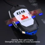 YINDIAO G4 3200DPI 4-modes Adjustable 7-keys RGB Light Programmable Wired Gaming Mouse - Image 4