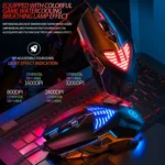 YINDIAO G4 3200DPI 4-modes Adjustable 7-keys RGB Light Programmable Wired Gaming Mouse - Image 7