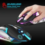 HXSJ M10 2.4GHz 6-keys USB Rechargeable Colorful Lighting Ergonomic 2400DPI Wireless Optical Gaming Mouse for Desktop Computers - Image 7