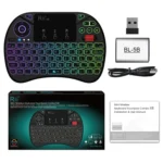 Rii X8 RT716 2.4GHz Mini Wireless QWERTY 71 Keys Keyboard, 2.5 inch Touchpad Combo with Backlight(Black) - Image 10