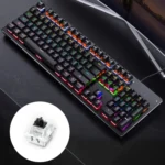 YINDIAO Classic Square Keys Mixed Light USB Mechanical Gaming Wired Keyboard, Black Shaft