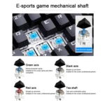 AULA S2016 104-keys Square Key Cap Mixing Light Mechanical Blue Switch Metal Panel Wired USB Gaming Keyboard, Length: 1.6m - Image 4