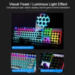 AULA S2016 104-keys Square Key Cap Mixing Light Mechanical Blue Switch Metal Panel Wired USB Gaming Keyboard, Length: 1.6m - Image 8