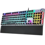 AULA F2088 108 Keys Mixed Light Plating Punk Mechanical Blue Switch Wired USB Gaming Keyboard with Metal Button - Image 2