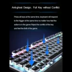 AULA F2088 108 Keys Mixed Light Mechanical Blue Switch Wired USB Gaming Keyboard with Metal Button - Image 11