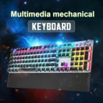 AULA F2088 108 Keys Mixed Light Mechanical Blue Switch Wired USB Gaming Keyboard with Metal Button - Image 4