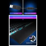 AULA F2088 108 Keys Mixed Light Mechanical Blue Switch Wired USB Gaming Keyboard with Metal Button - Image 9
