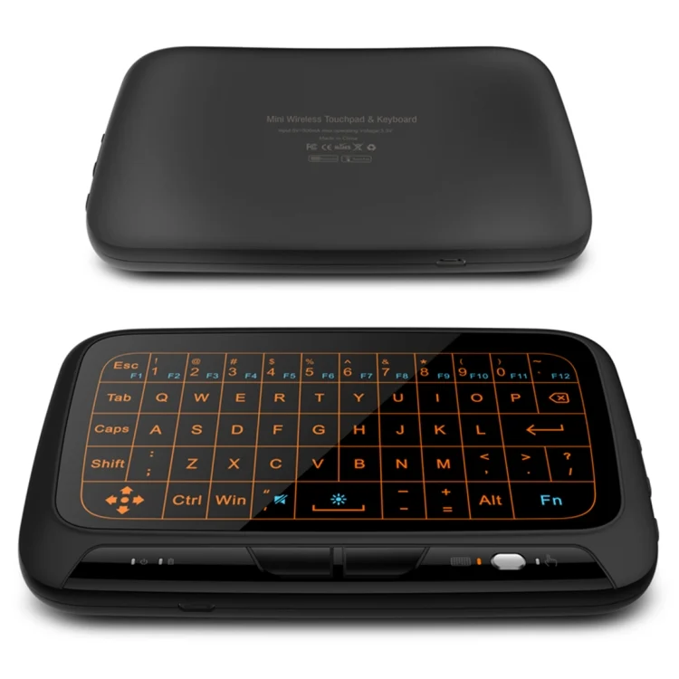 KB5521_1.webp H18+ 2.4GHz Mini Wireless Keyboard Full Touchpad with 3-Level Adjustable Backlight(Black) - Image 2