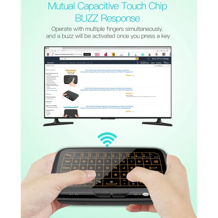 KB5521_11.webp H18+ 2.4GHz Mini Wireless Keyboard Full Touchpad with 3-Level Adjustable Backlight(Black) - Image 12