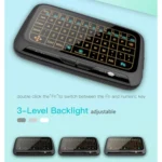 H18+ 2.4GHz Mini Wireless Keyboard Full Touchpad with 3-Level Adjustable Backlight(Black) - Image 8