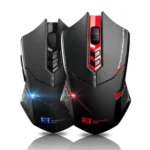 ET X-08 7-keys 2400DPI 2.4G Wireless Mute Gaming Mouse with USB Receiver & Colorful Backlight - Image 2