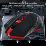 ET X-08 7-keys 2400DPI 2.4G Wireless Mute Gaming Mouse with USB Receiver & Colorful Backlight - Image 5