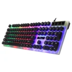 Chasing Leopard G21 USB 104-keys Waterproof Floating Round Punk Keycap Colorful Backlight Mechanical Feel Wired Keyboard, Length: 1.3m - Image 2