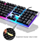 Chasing Leopard G21 USB 104-keys Waterproof Floating Round Punk Keycap Colorful Backlight Mechanical Feel Wired Keyboard, Length: 1.3m - Image 5