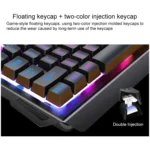 YINDIAO V2 Mechanical Feel Gaming Keyboard Mouse Set (Black Orange Yellow Light) - Image 3
