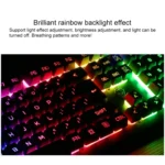 YINDIAO V2 Mechanical Feel Gaming Keyboard Mouse Set (Black Orange Yellow Light) - Image 6