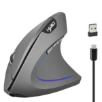 HXSJ T22 2.4GHz Wireless 4-Keys 2400 DPI Adjustable Ergonomics Optical Vertical Mouse - Image 2