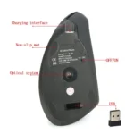 HXSJ T22 2.4GHz Wireless 4-Keys 2400 DPI Adjustable Ergonomics Optical Vertical Mouse - Image 3